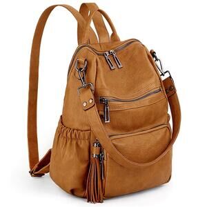 2158 Backpack Purse Leather Vegan Fashion Designer Rucksack Convertible